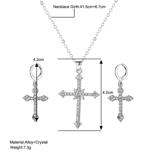 Cross With Diamond Suit And Suite Necklaces