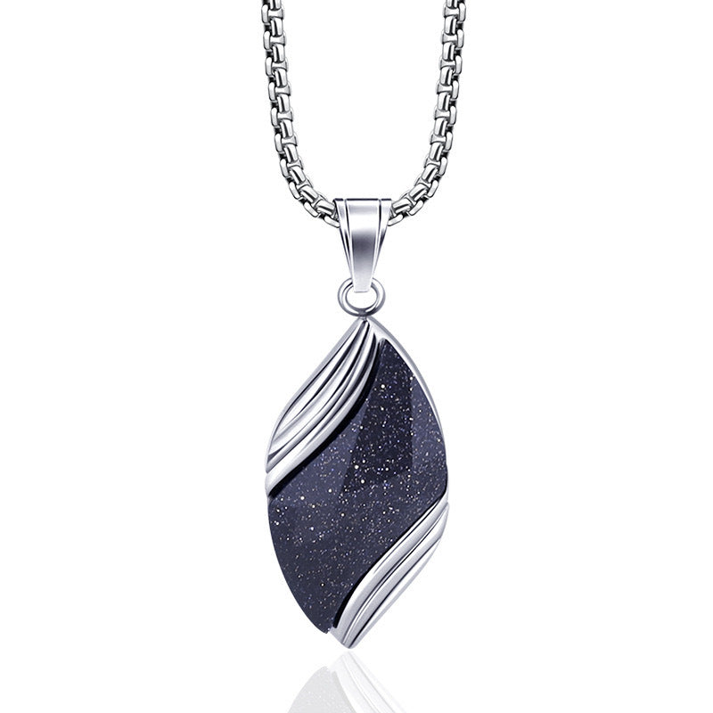 Men's Blue San Titanium Steel Stainless Does Not Fade Personality Pendants