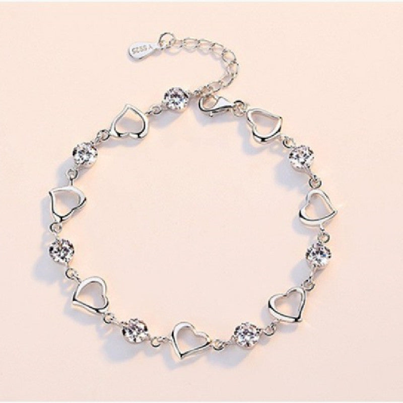 Bijoux cristal Zircon améthyste coeur femme Bracelets