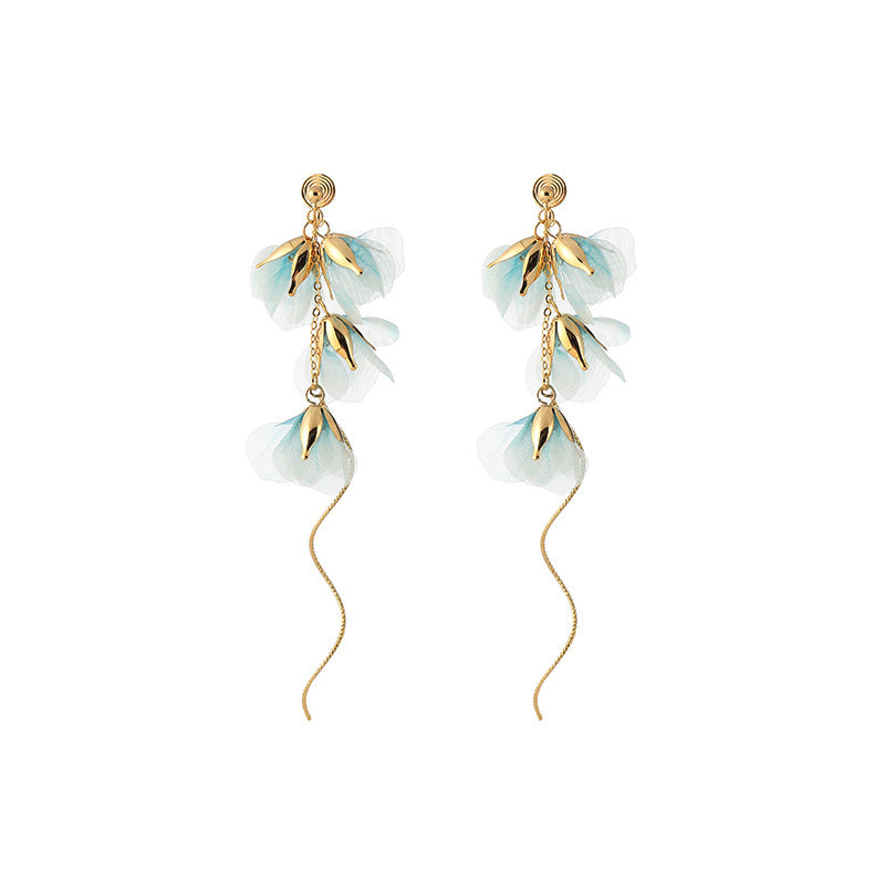 Fairy Light Blue Flower Mosquito Coil Ear Clip