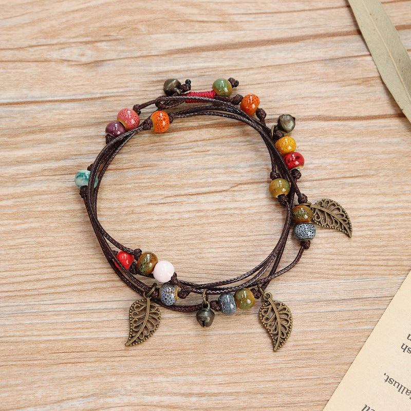 Vintage Bohemian Mori Style Ceramic Sweet Bracelets