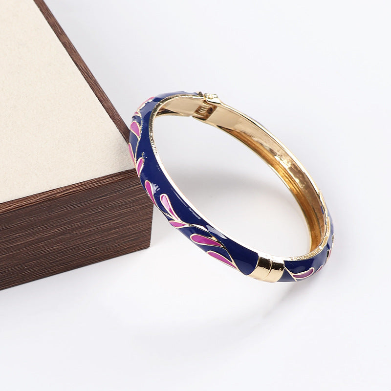 Court Cloisonne Enamel Boutique Light Luxury High-grade Design Bracelet