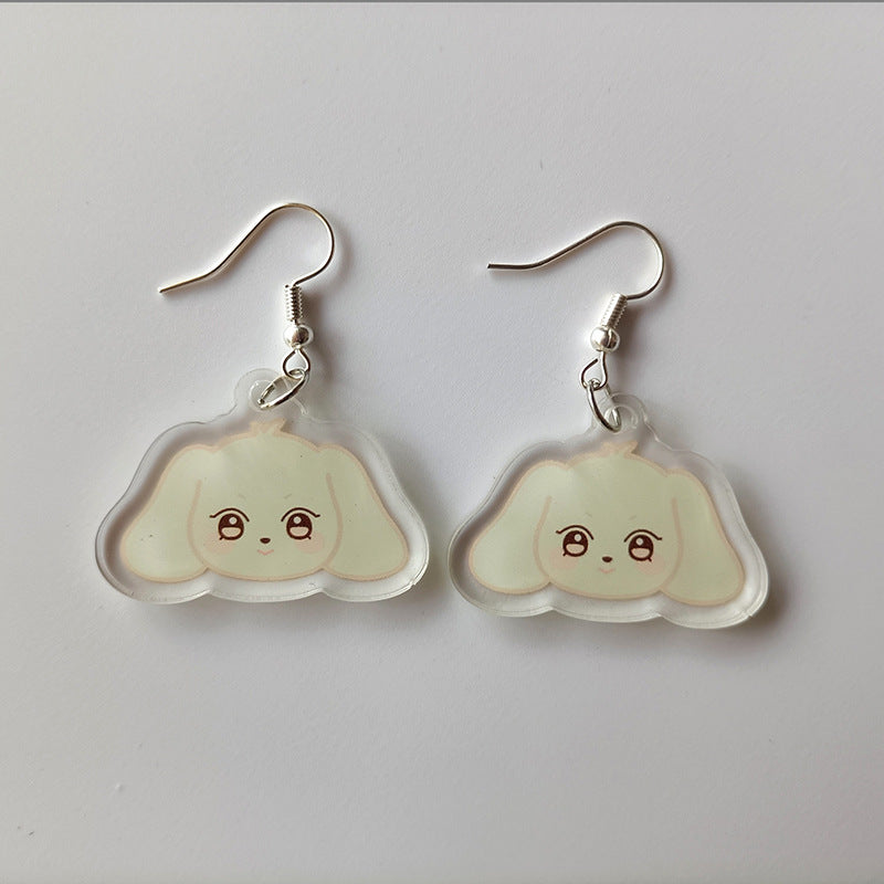 Unique Flash Double-sided Acrylic Ear Peripheral Earrings