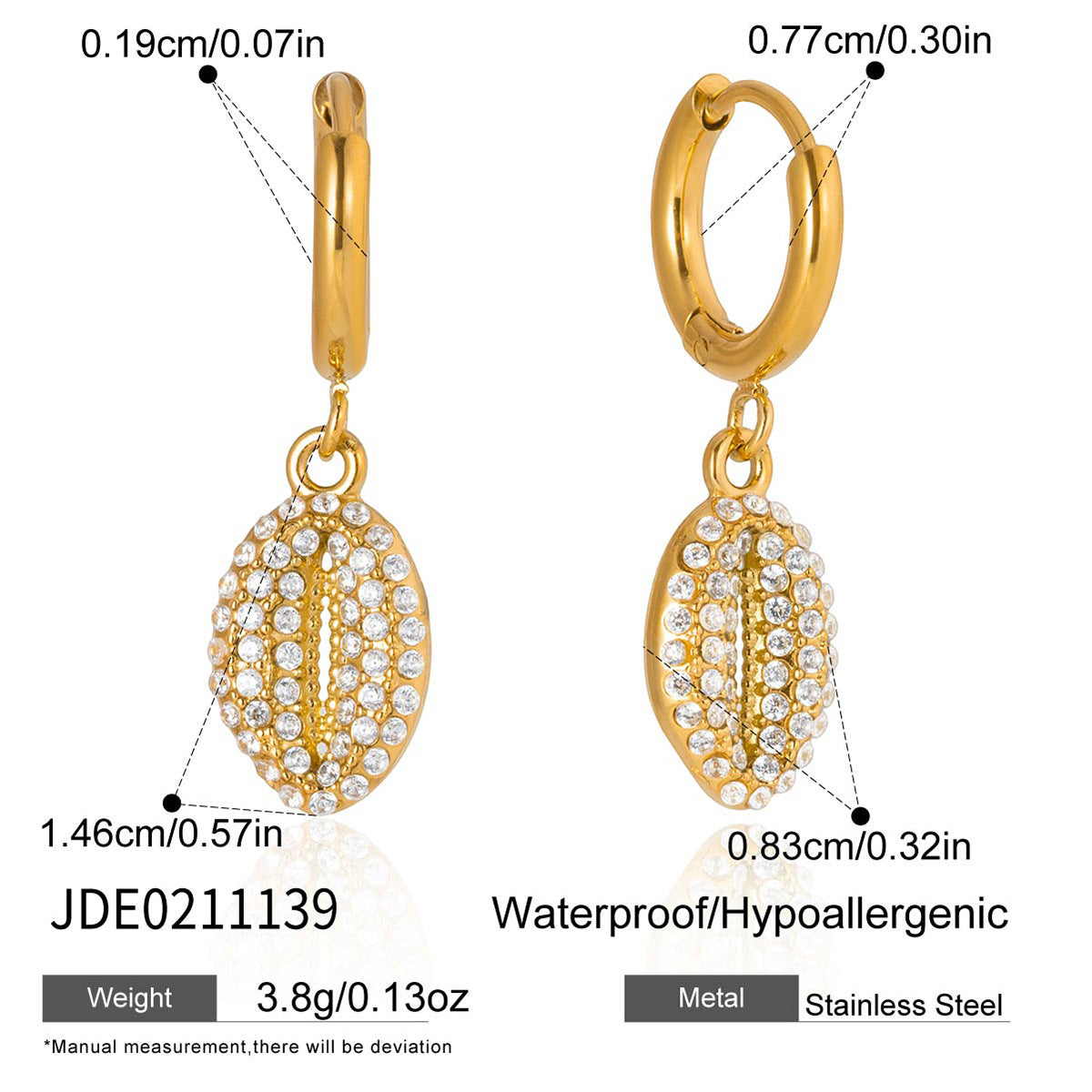 Gold Stainless Steel Zircon Marine Light Luxury High Sense Bracelets