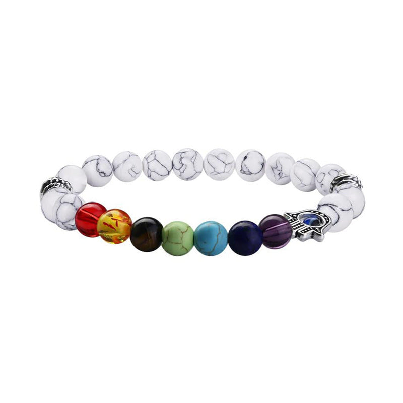 Devil Eye Fatima Palm Beaded Resin Glaze Blue Eyes Bracelets
