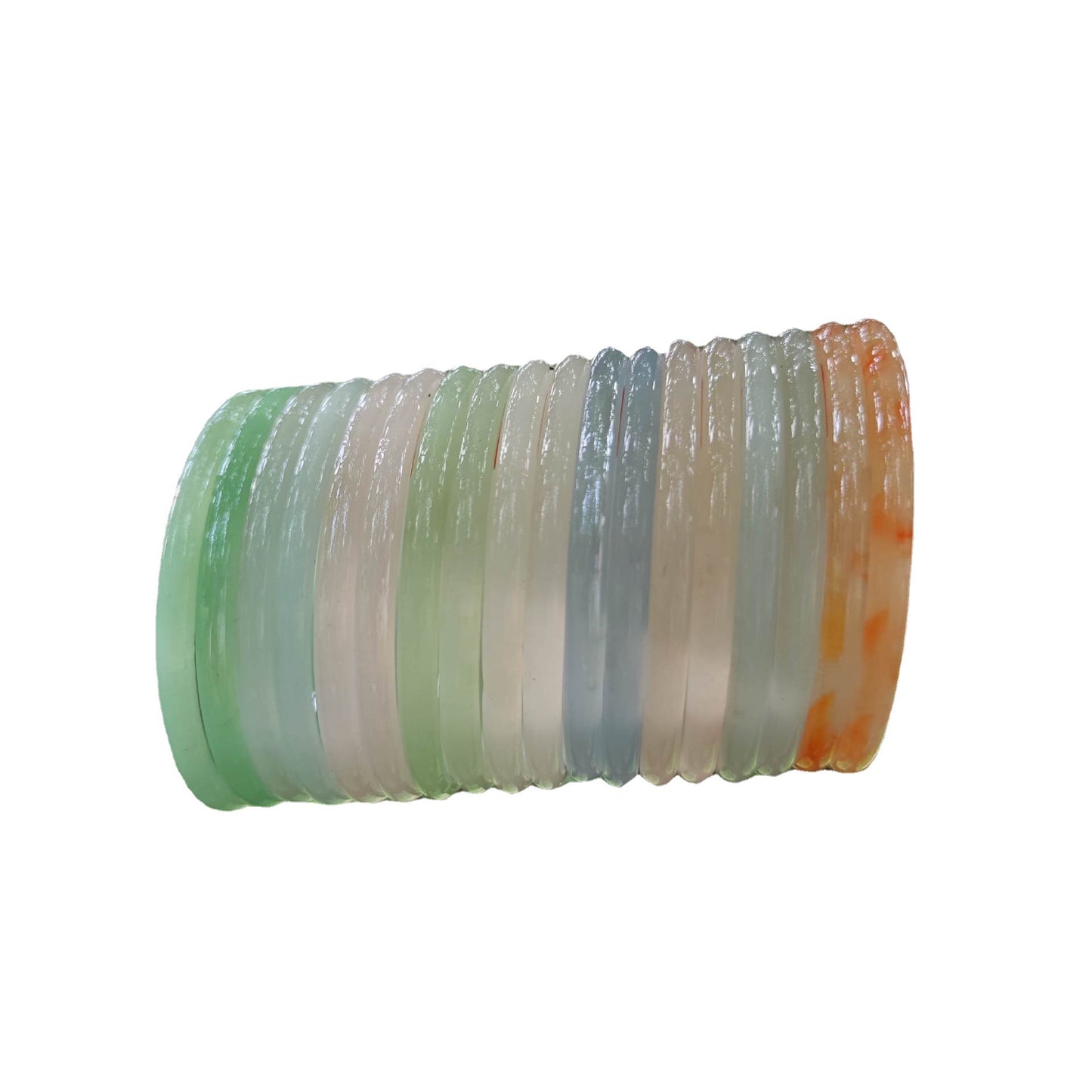 Crystal Transparent Series Glass Imitation Jade Fine Jingle Han Chinese Bracelet