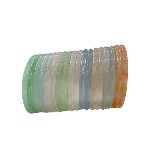 Crystal Transparent Series Glass Imitation Jade Fine Jingle Han Chinese Bracelet
