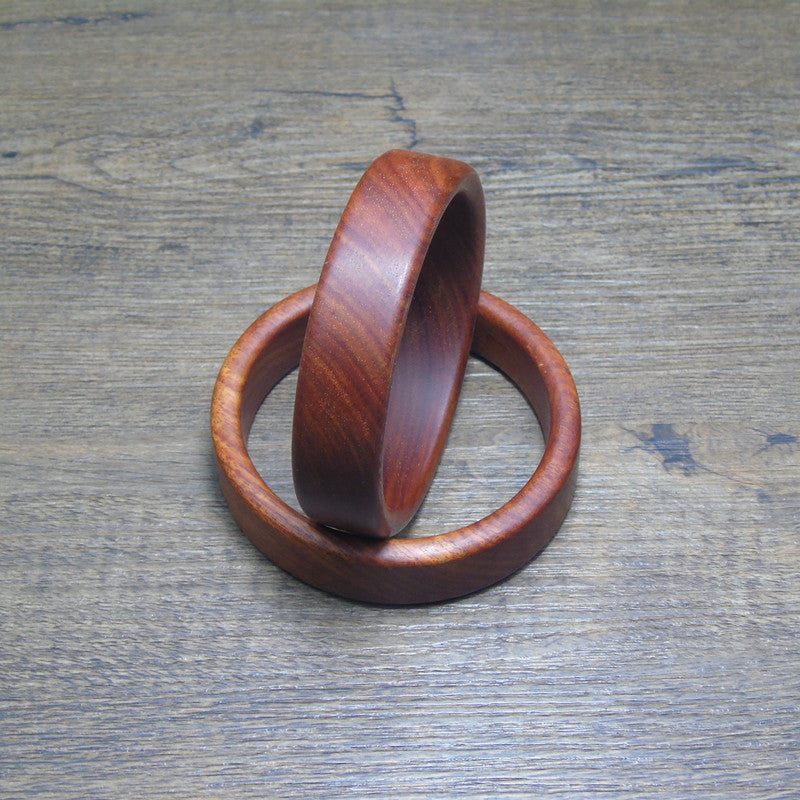 Women's & Men's Ebony Wide Flat Black Hand Fashion Red Sandalwood Noble Bracelets