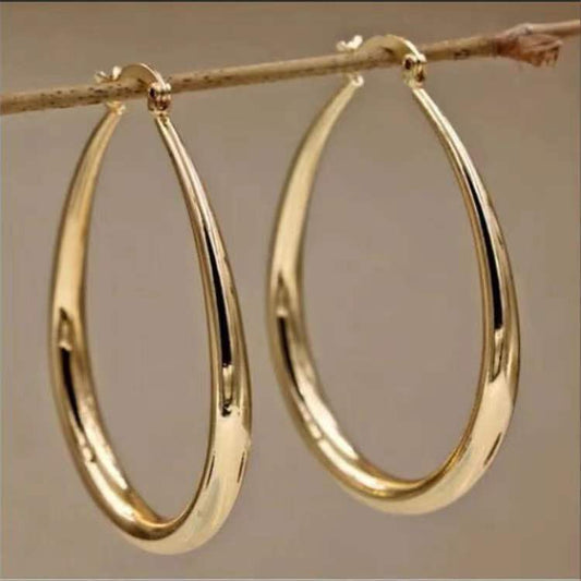 Boucles d'oreilles créatives en argent plaqué brillant, à la mode