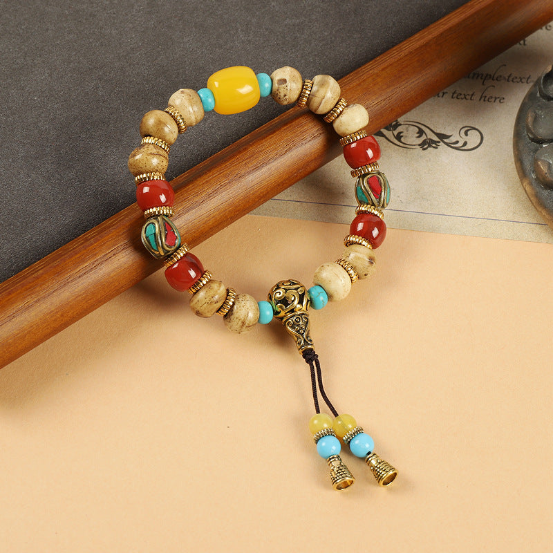 Women's & Men's & Nepal Yak Bone Tibetan Style Bracelets