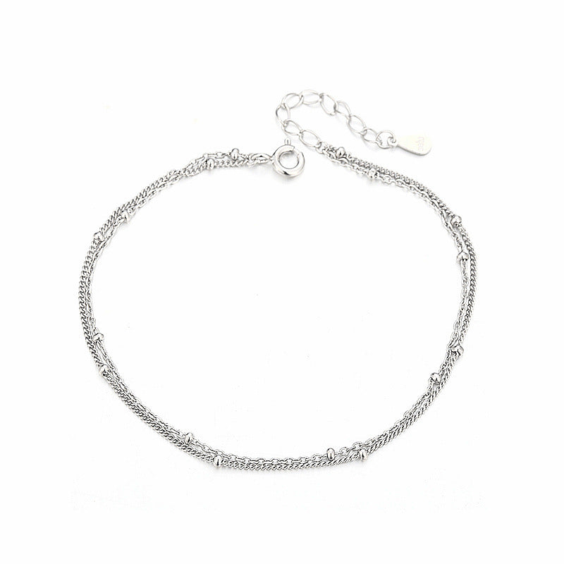 Damen Layer Sterling Silber Niche Design Commute Minimalistische Armbänder