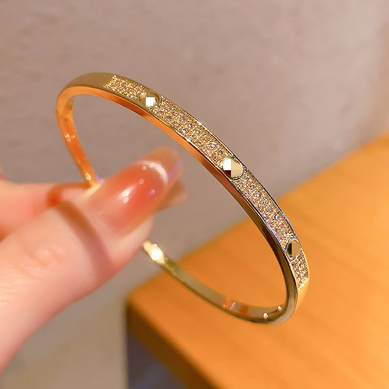 Nail Sparkling Zircon High-grade Female Affordable Luxury Bracelet
