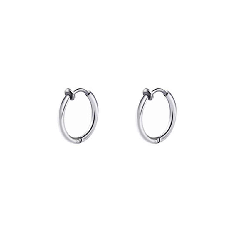Women's & Men's Black Series Punk Titanium Steel Clips Ear Clip