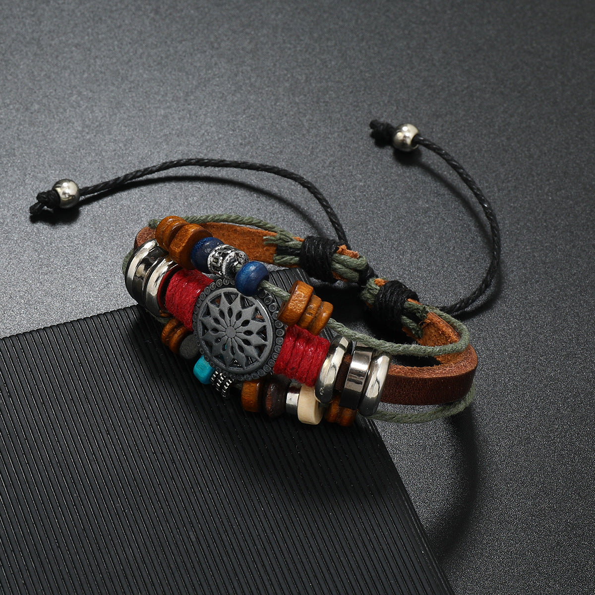 Rinderleder Mode Temperament Sonnenblumen handgefertigte Armbänder