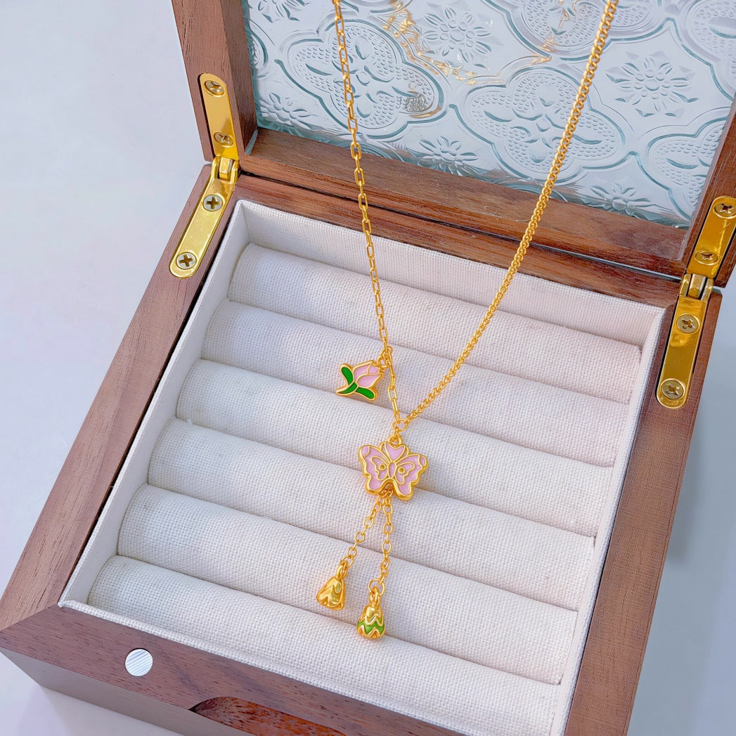 Ginkgo Leaf Variety Retro Affordable Luxury Fashion Design Necklace