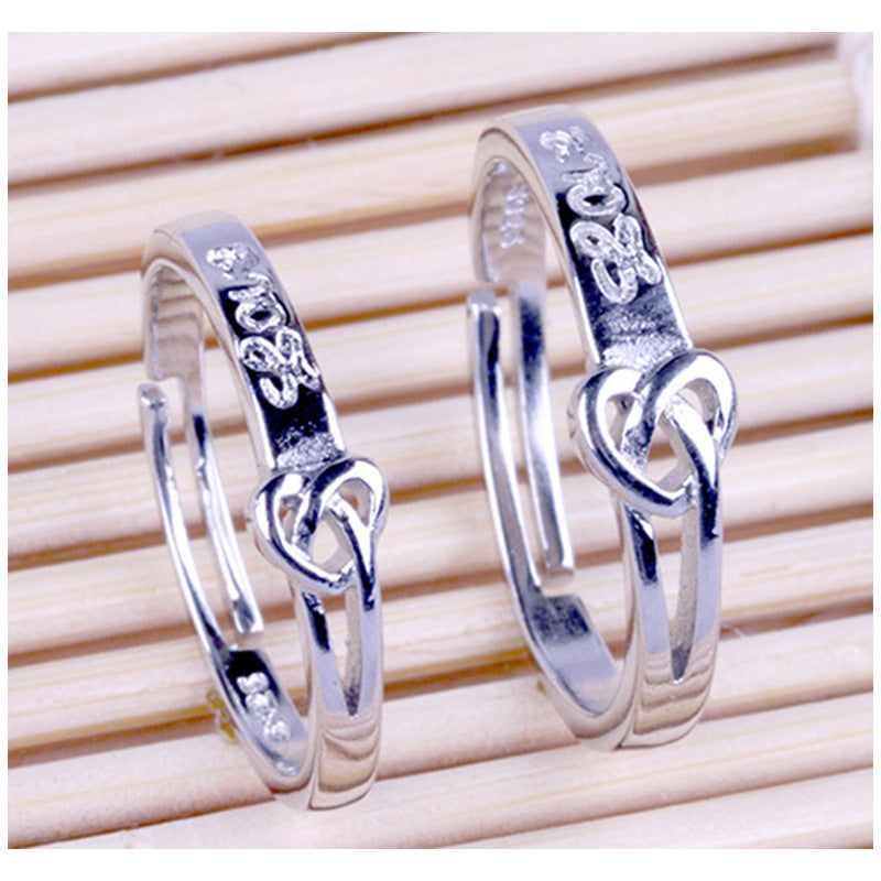 Men's Fashion Couple Sier-plated Temperament Female Accessories Rings