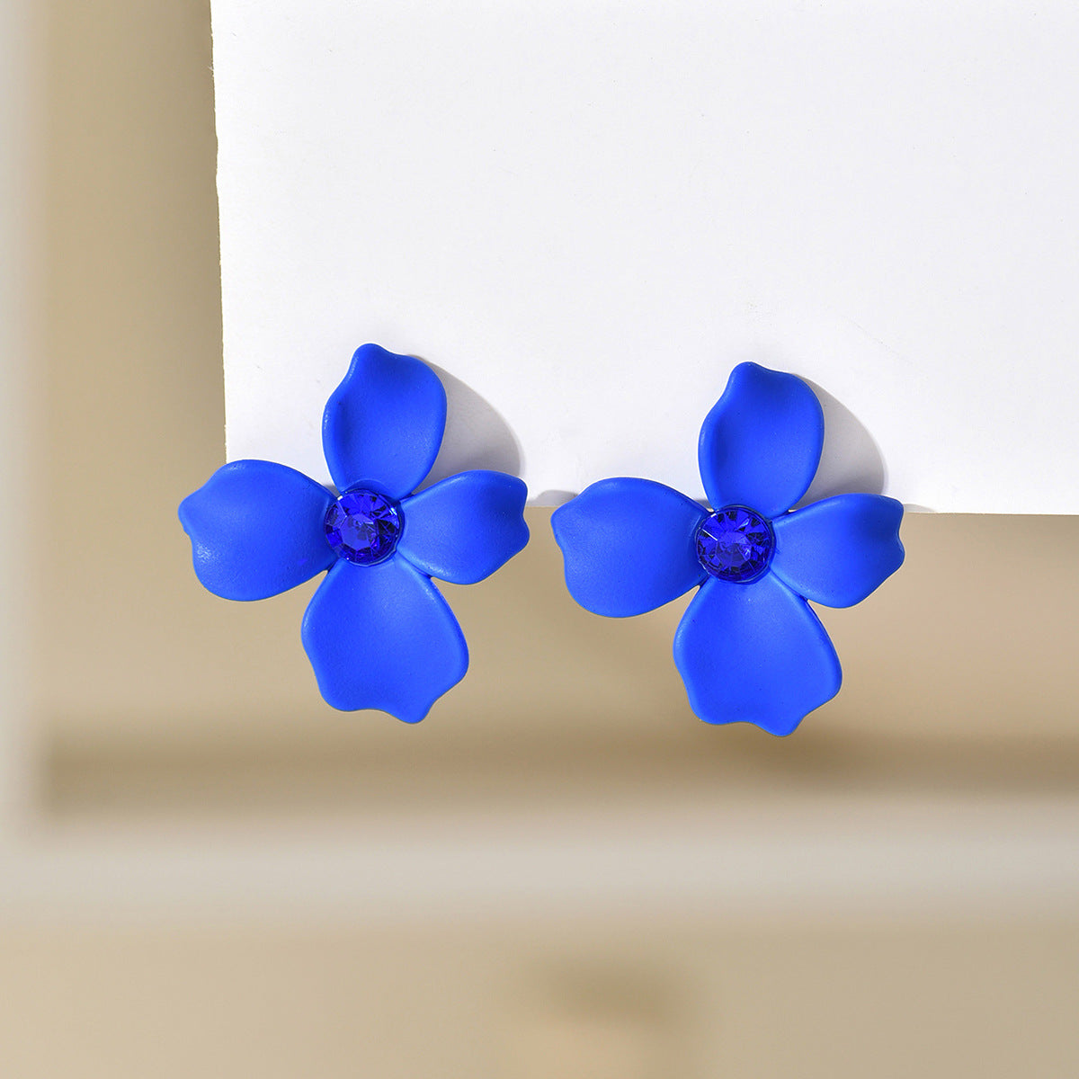 Women's Style Sweet Fresh Simple Paint Flower Personalized Fashionable Irregular Petal Earrings