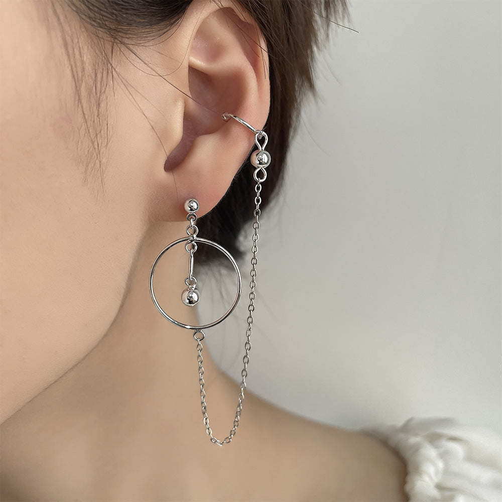 Boucles d'oreilles intégrées avec perles Swing Ball pour femmes, conception de niche