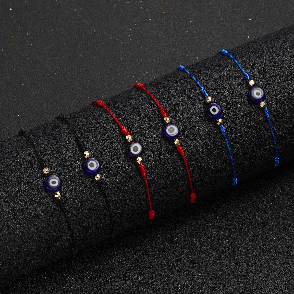 Blue Eye Oblique Red Rope Knot Bracelets