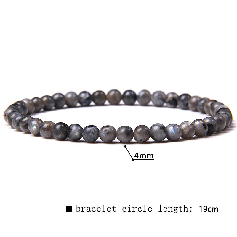 Women's Natural Stone Mini Energy Glossy Beads Bracelets