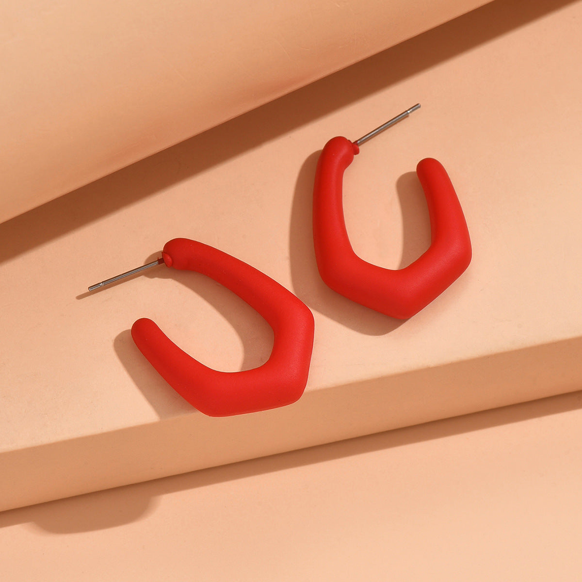 Women's French Retro Color Geometric Ear Eardrops High Earrings
