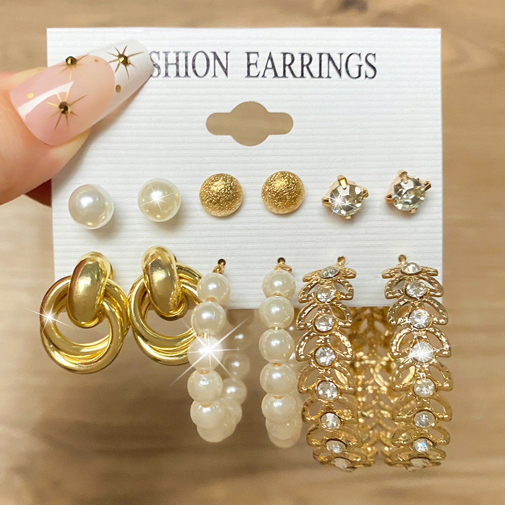 Alloy Ear Square Geometric Set Vintage Earrings