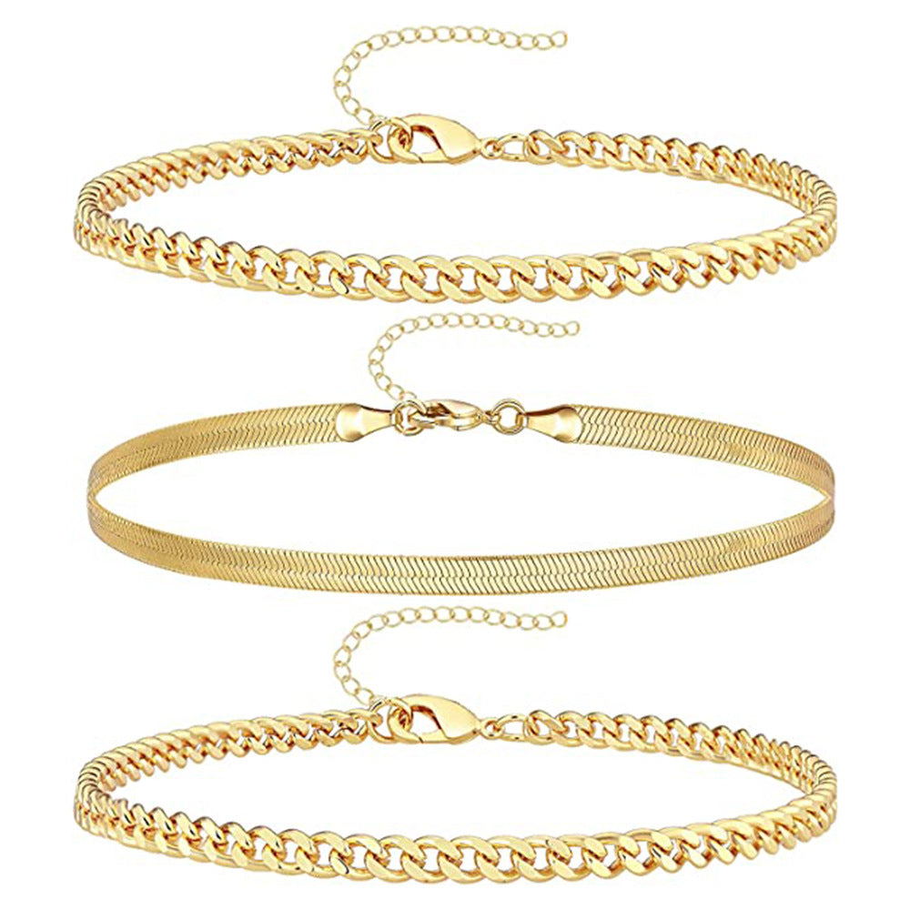 Geometric Metal Simplicity Gold Suit Personality Bracelets