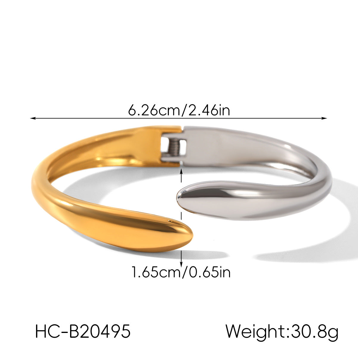 Sier Color Matching Titanium Steel Personality Simple Irregular Bracelets