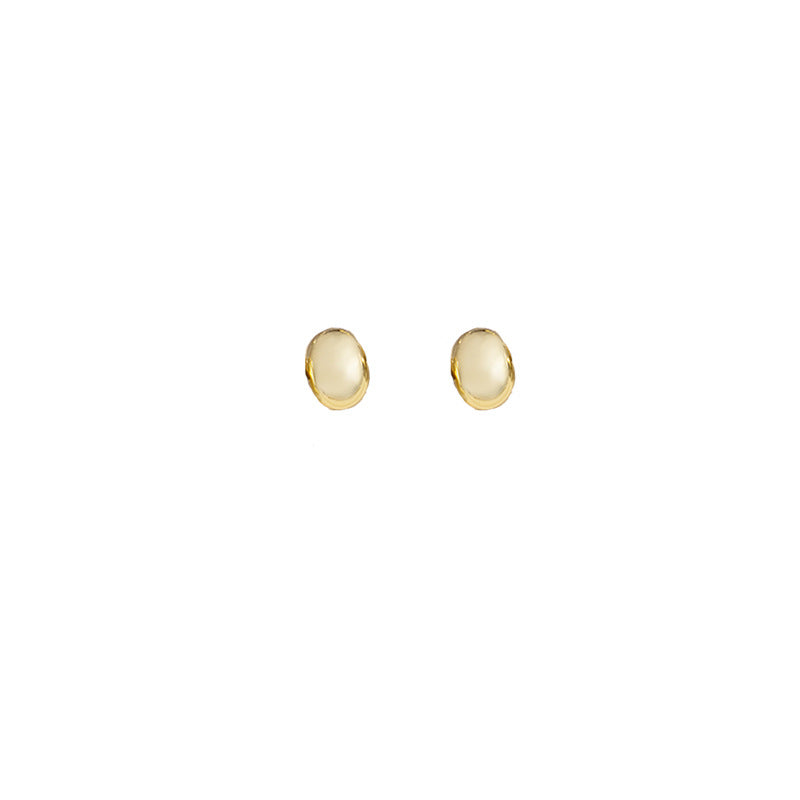 Sier Needle Metal High-grade Temperament Glossy Earrings