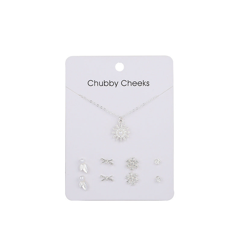 Women's Earings Pairs Simple Sweet Combination Weekly Jewelry Set