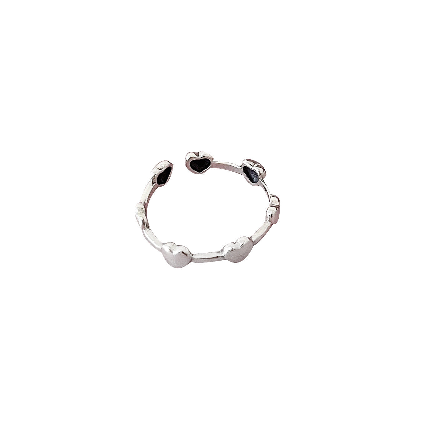 Women's Sier Sterling Niche Design Love Fine Circle Fashion Rings