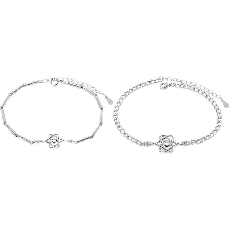 Noeud Couple Paire Sens Niche Bracelets Simples