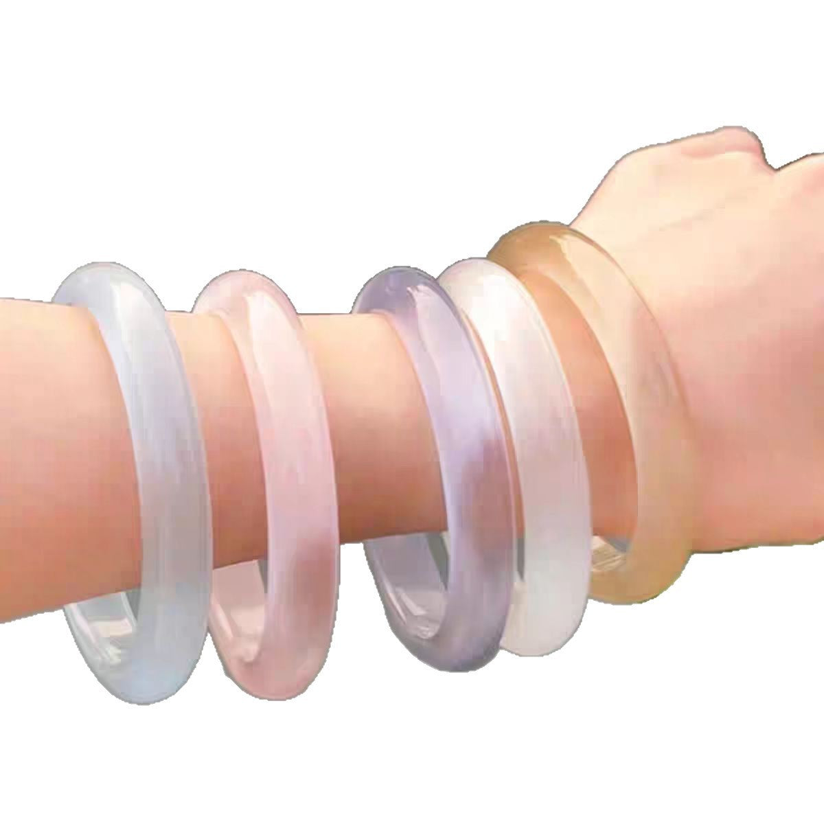 Women's White Moonlight Cat's Eye Ice Blue Bracelet