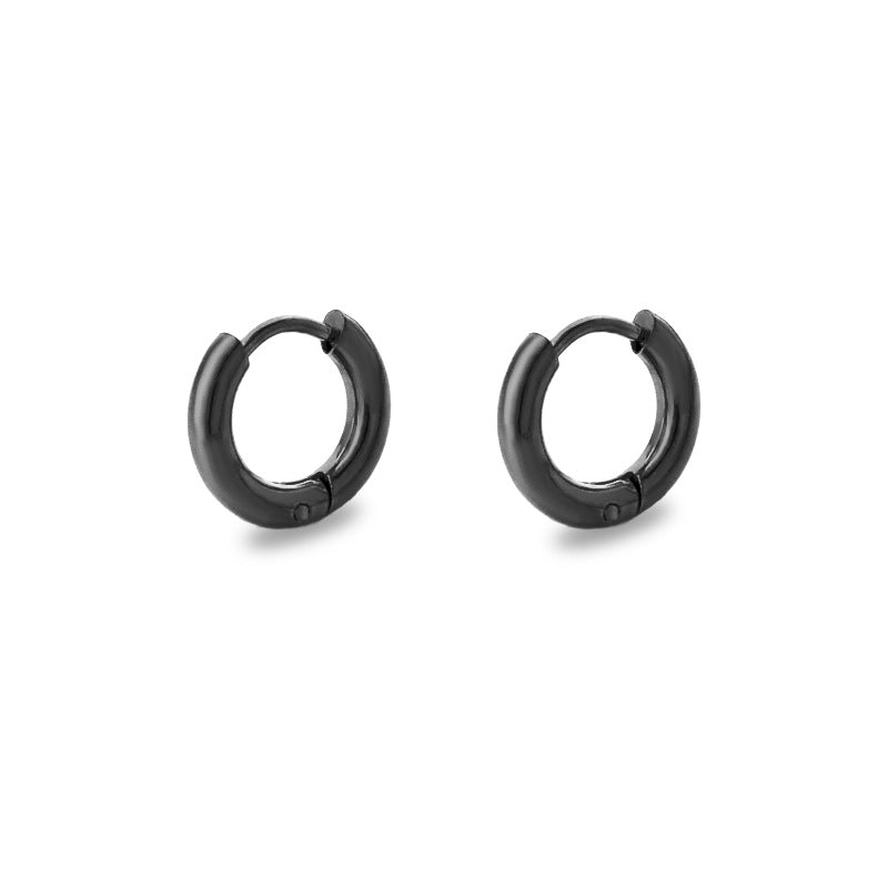 Titanium Steel Stainless Coil Trendy Arc Glossy Ear Buckle
