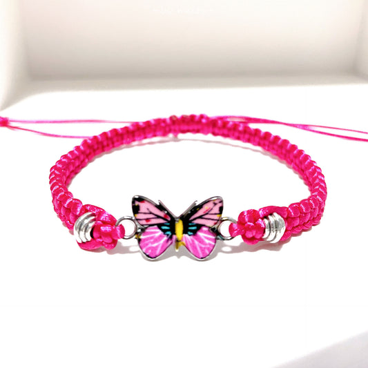 Multicolor Butterfly Couple Adjustable Fashion Friendship Bracelets
