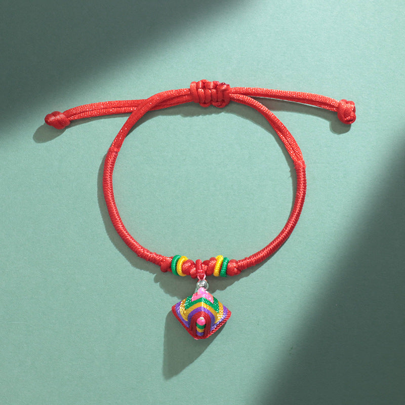 Children's Boat Festival Colorful Rope Carrying Strap Hand-woven Small Adjustable Bracelets