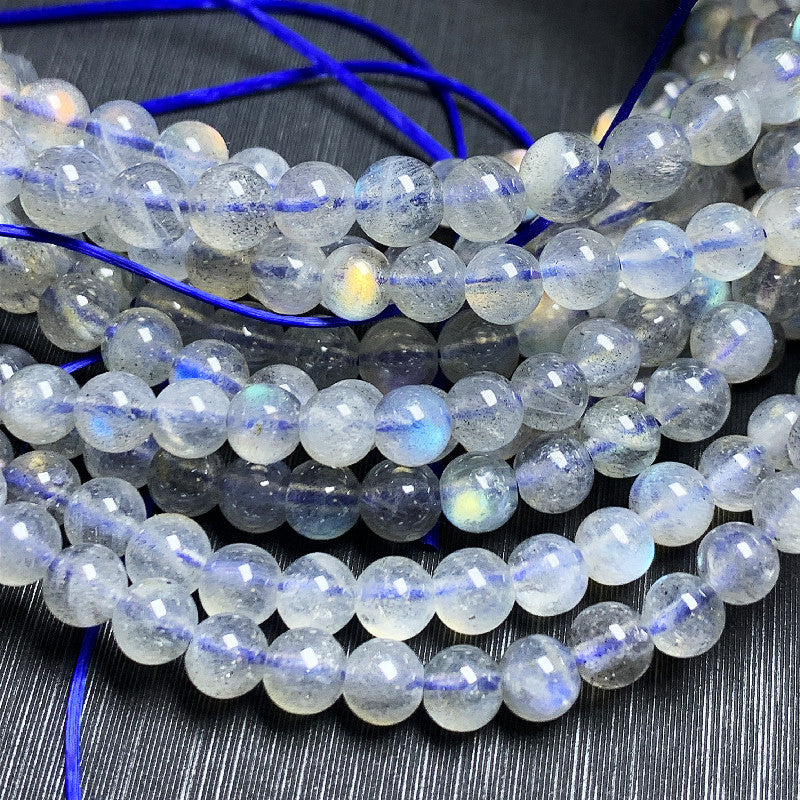 Light Labradorite Three Flash Stone Blue Purple Bracelets