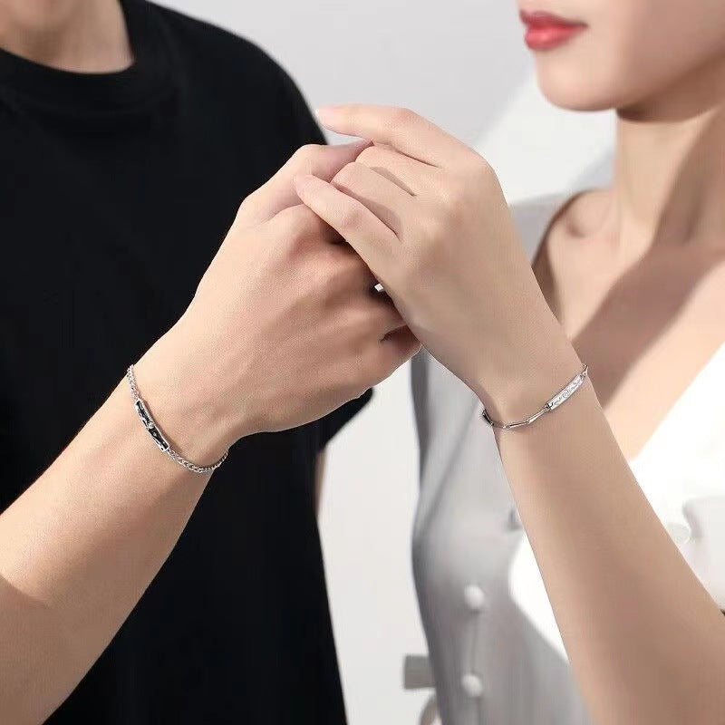 Paar-Armbänder im Design des kleinen Prinzen und der Rose für Jungen