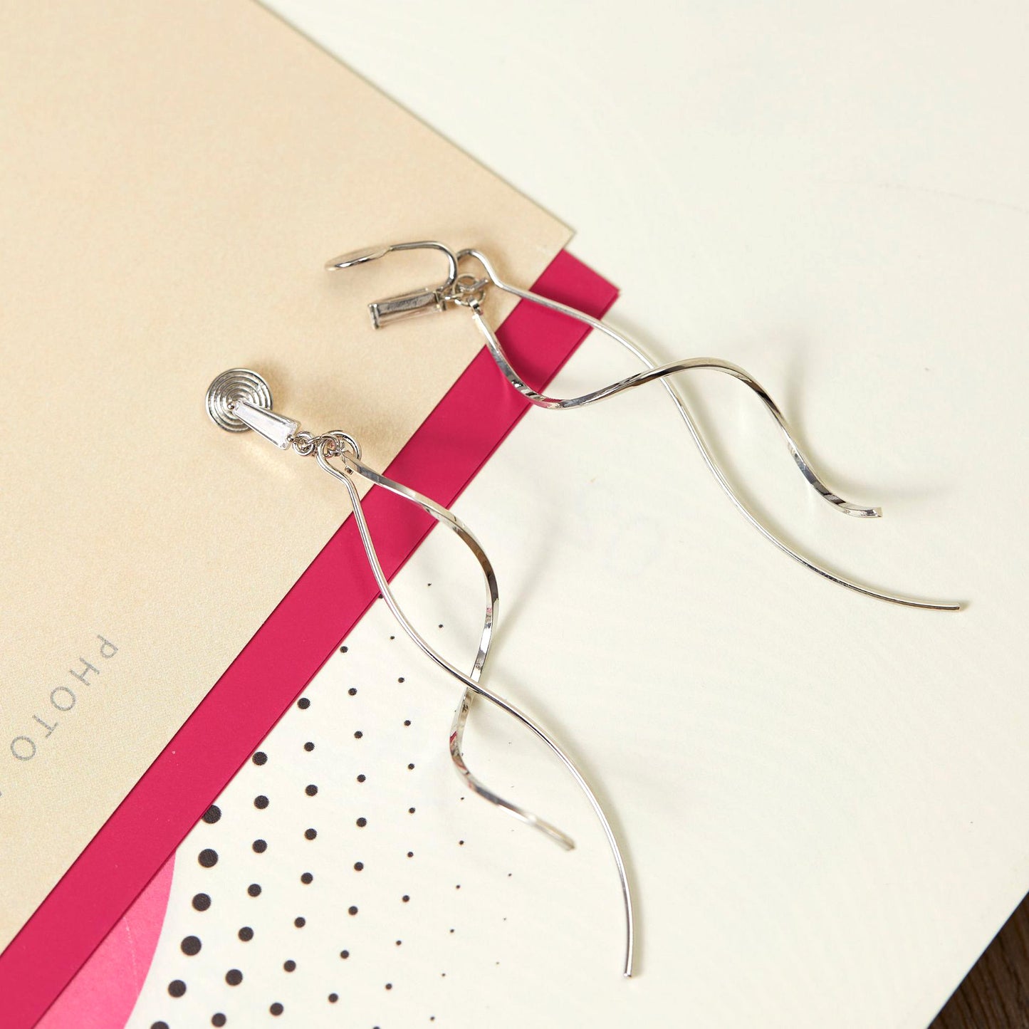 Women's Elegant Long Tassel Mosquito Coil Show Face Small Earrings