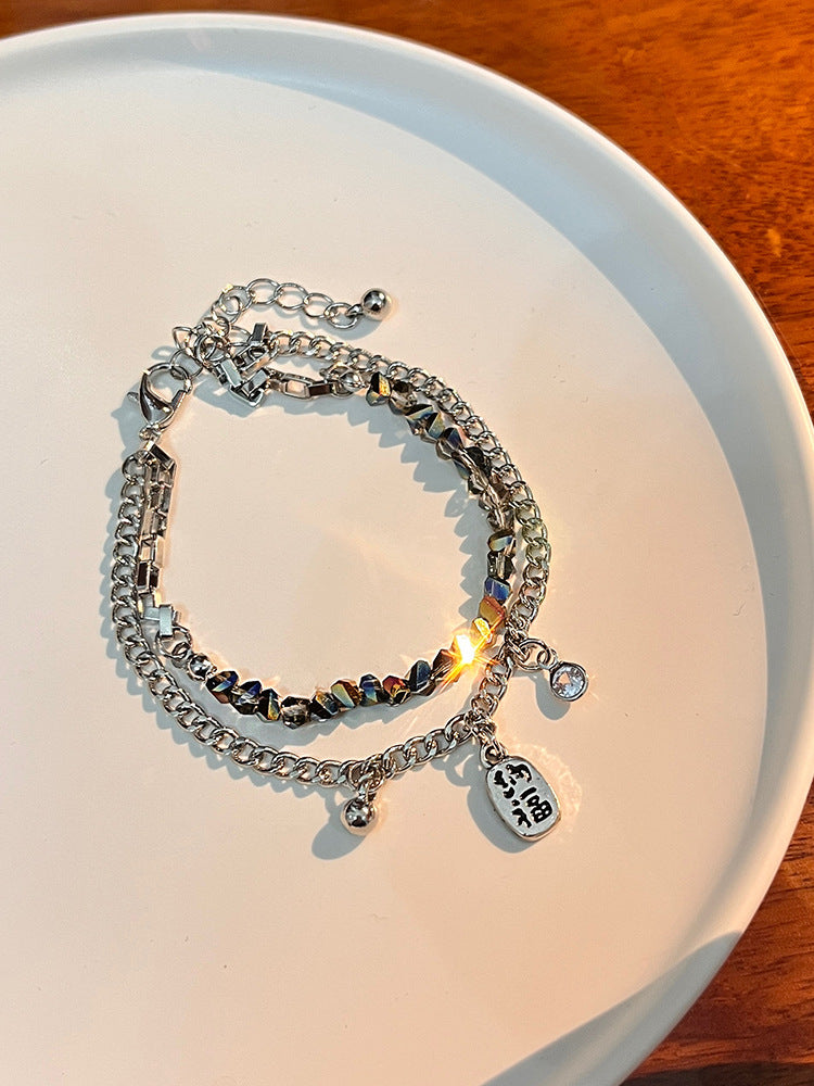 Lässige, farbenfrohe, trendige Armbänder mit Kristalldesign für Freundinnen