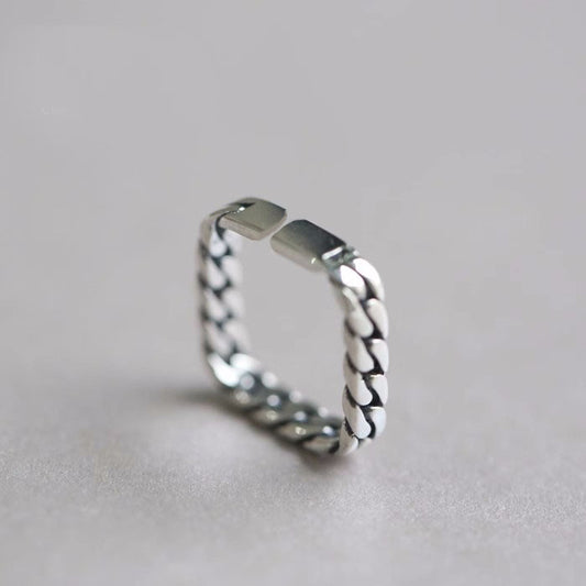 Square Chain Simple Fashion Design Personality Rings