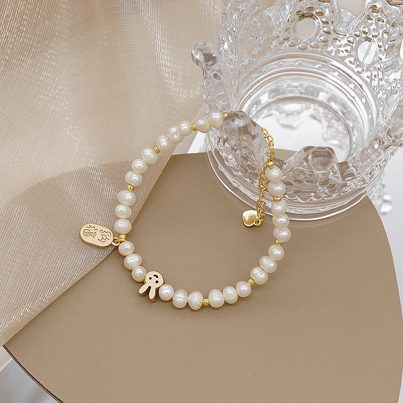 Real Freshwater Pearl Rabbit Exquisite Cute Bracelets