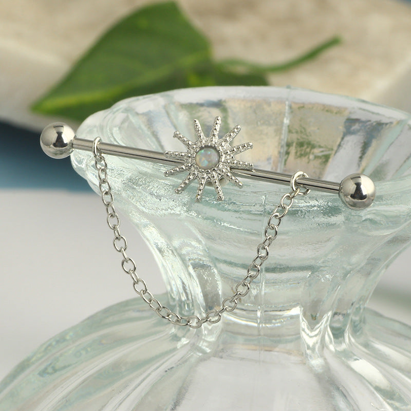 Sun Body Piercing Ear Bone Stainless Steel Industrial Earrings
