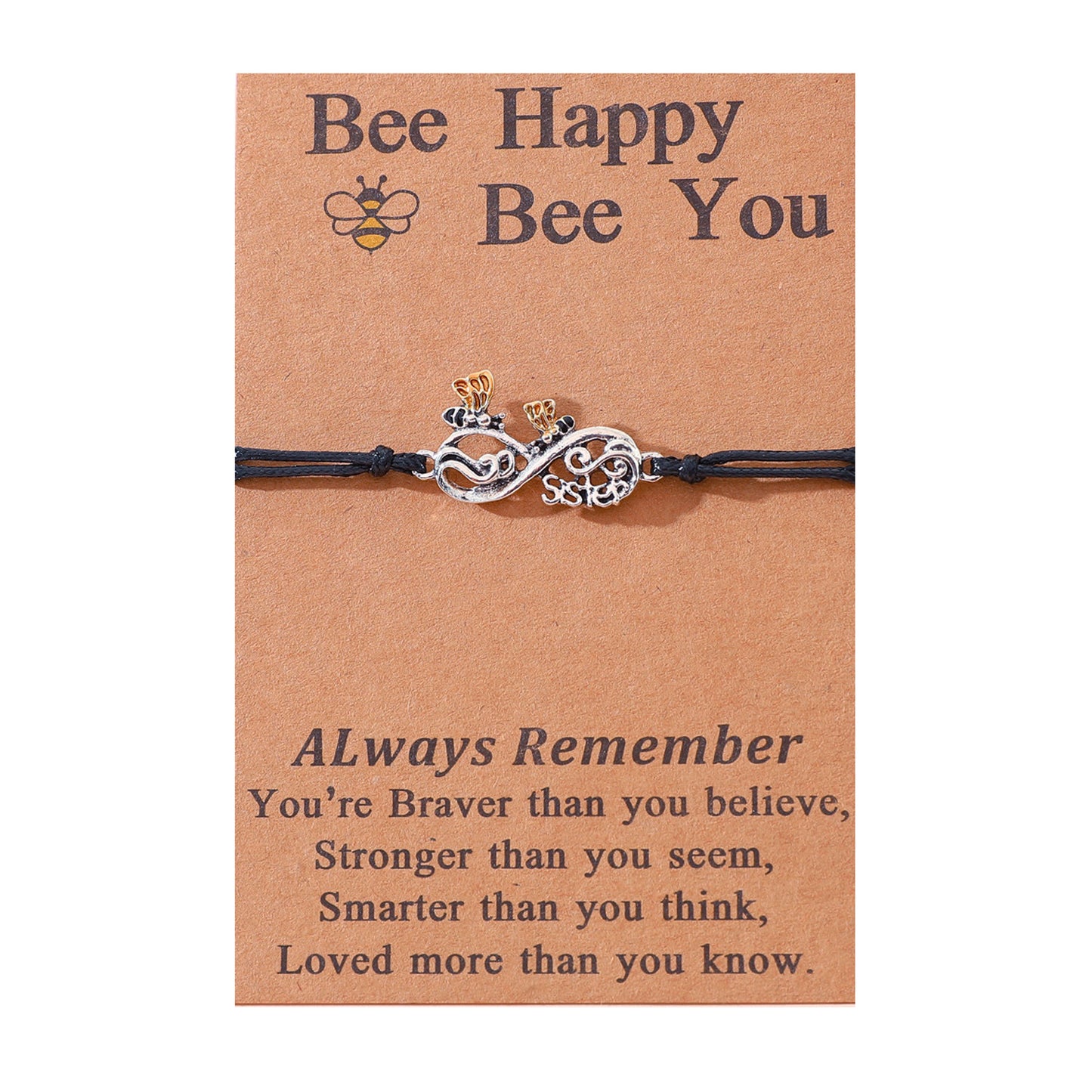 Creative English Letters Little Bee Hand-woven Friendship Bracelets