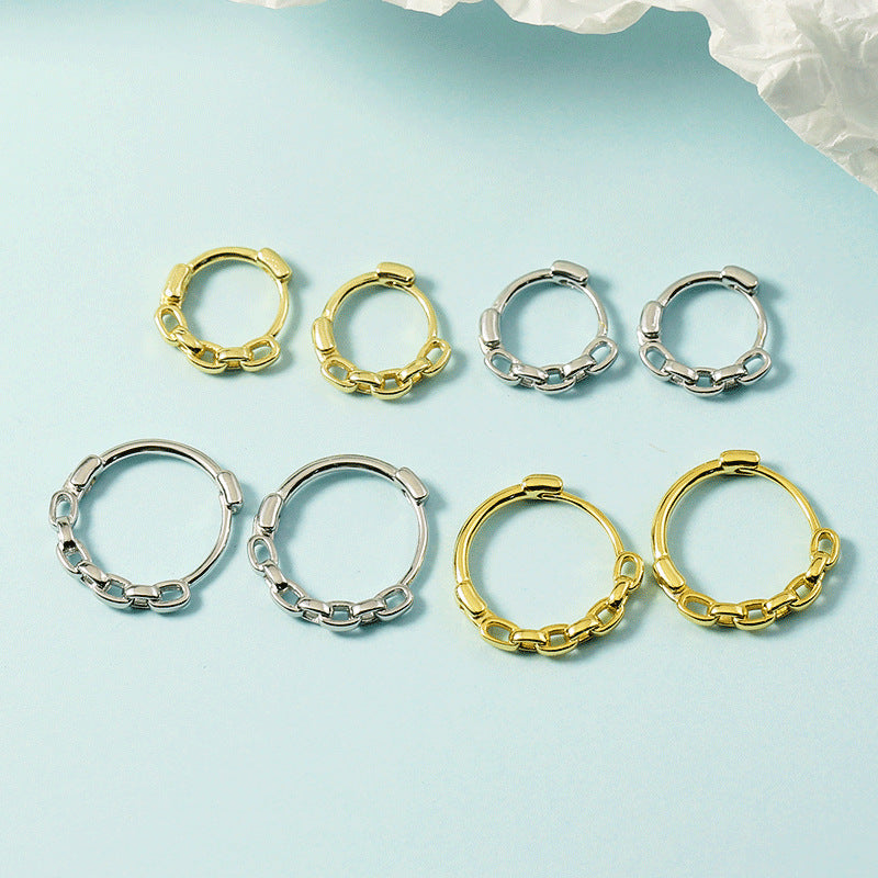 Women's Chain Clip High-grade Simple Circle Niche Design Ear Buckle