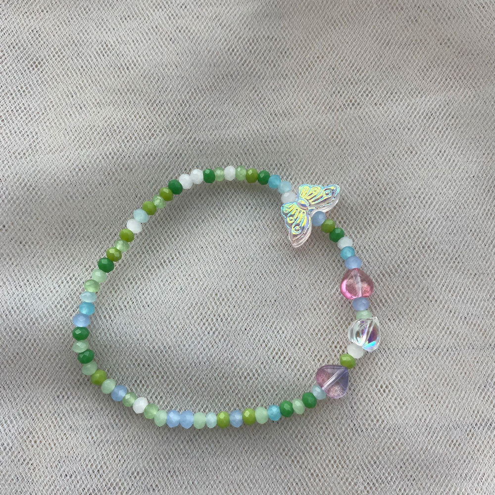 Bracelets de perles d'été en forme de cœur de papillon, jolis sauvages