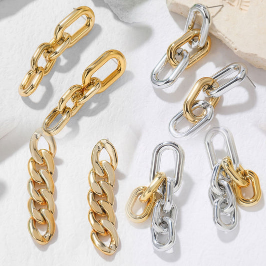 Fashion Exaggerated Trend Cold Style Metal Earrings