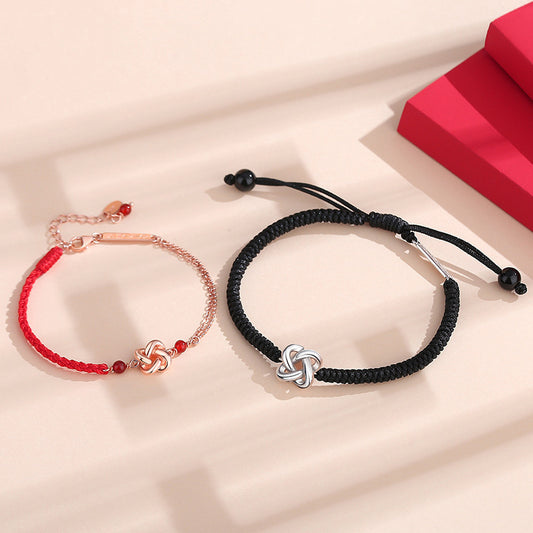 Couple Design Braided Red Rope Mobius Bracelets