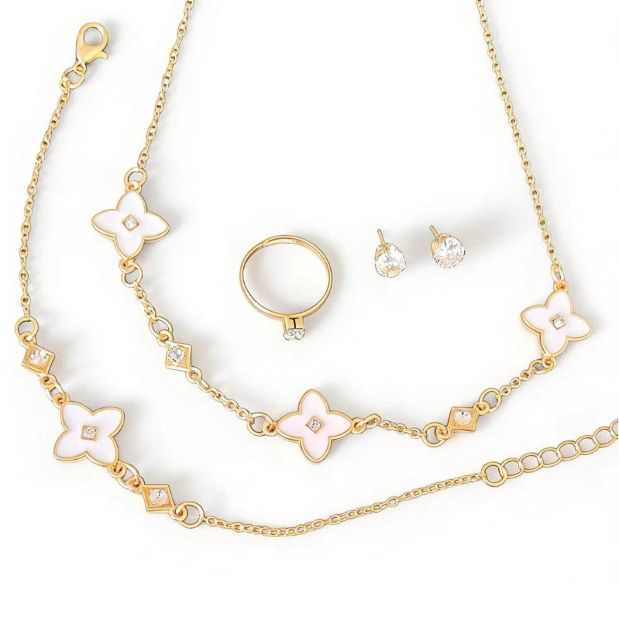 Women's Style Clover For Light Luxury Minority Design Jewelry Set