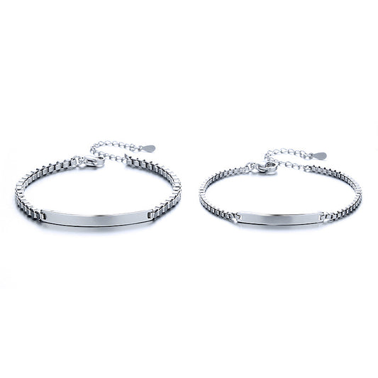 Women's & Men's & And Long-distance Love Commemorative Gift Flat Bracelets